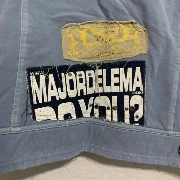 Major de lema Womens Blue Jacket soft button down collared with long sleeves M - Picture 13 of 16